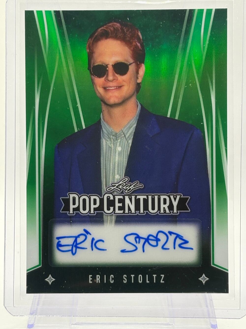 2025 Leaf Pop Century Eric Stoltz Prismatic Green Auto 4/5 SP Pulp Fiction